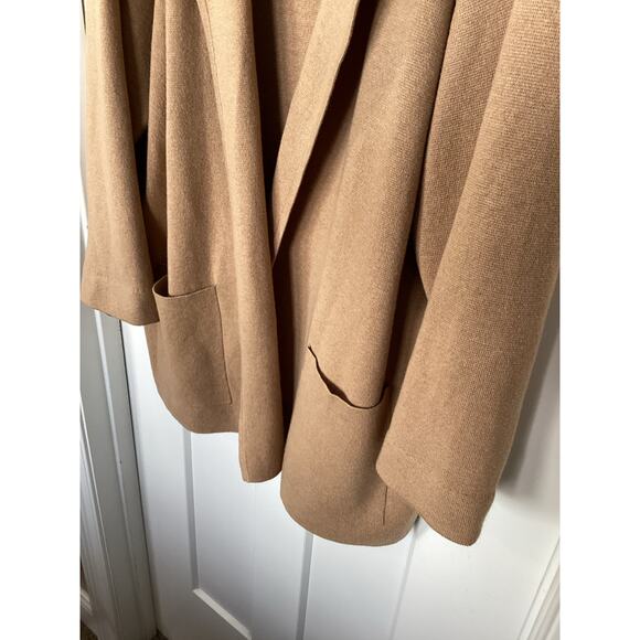J.Crew Women's Sophie Knit Open Front Blazer Sweater Tan Size 3X - Picture 4 of 11